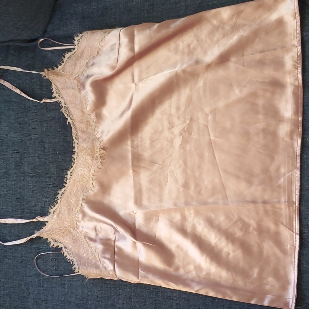 Blush pink silky tank top